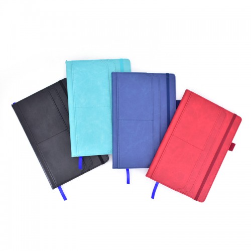 PU Leather Journal Notebook with Card Pockets